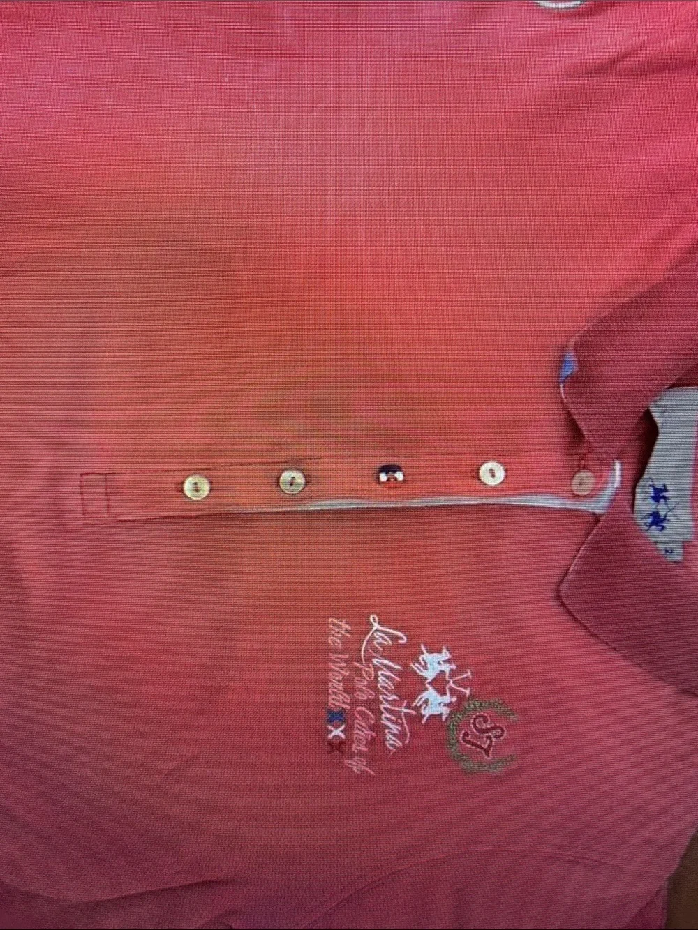 Women’s Pink Polo Shirt with Embroidered Crest
